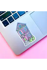 Brenna Daugherty Illustration San Francisco Pink House Sticker