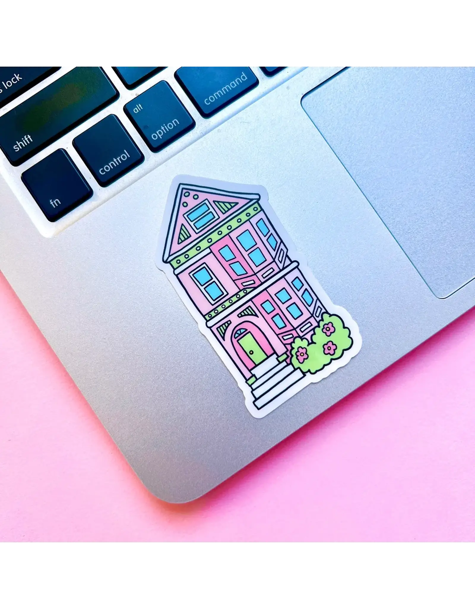 Brenna Daugherty Illustration San Francisco Pink House Sticker