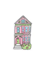 Brenna Daugherty Illustration San Francisco Pink House Sticker