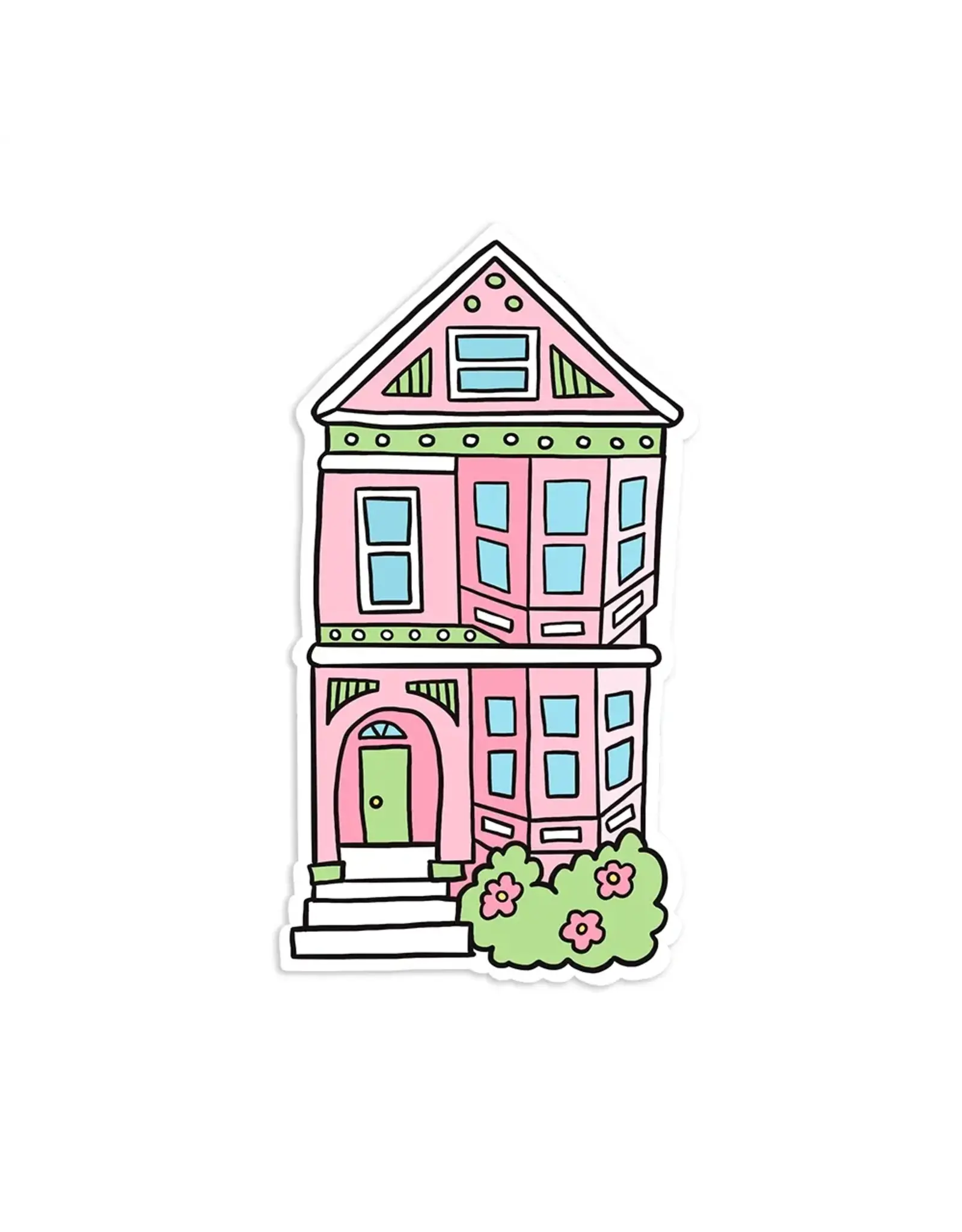 Brenna Daugherty Illustration San Francisco Pink House Sticker