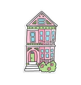 Brenna Daugherty Illustration San Francisco Pink House Sticker