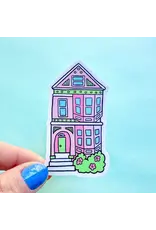 Brenna Daugherty Illustration San Francisco Pink House Sticker