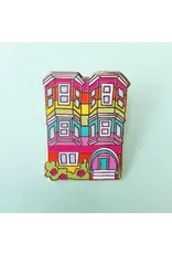Brenna Daugherty Illustration San Francisco Rainbow Pride House Pin