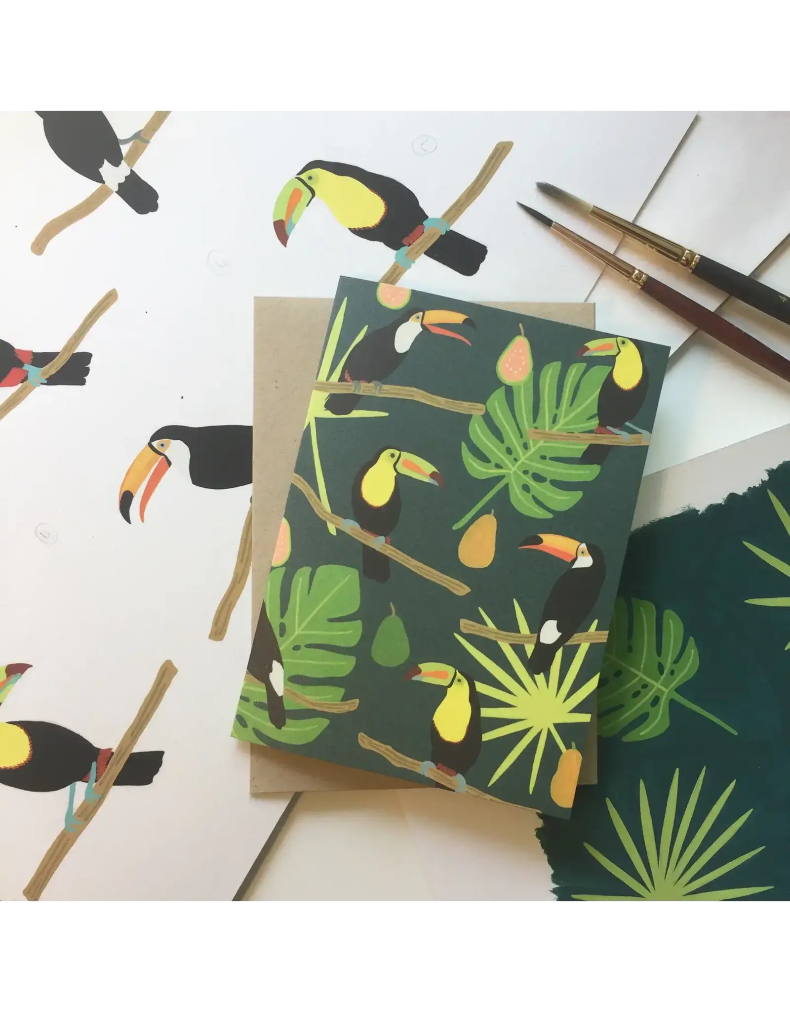 Yeppie Paper Toucans Wild Jungle - Boxed Set of 8