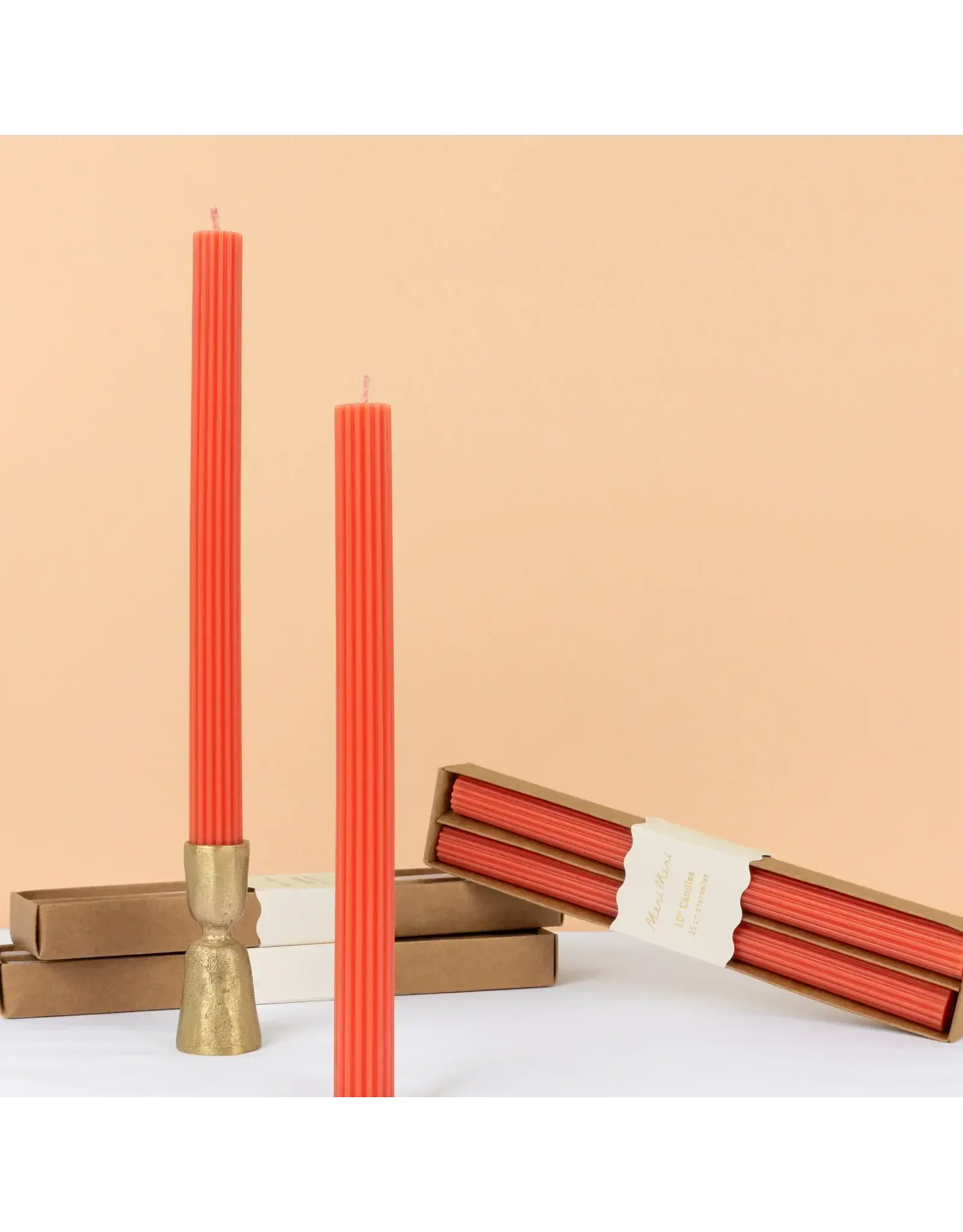 Tomato Red Table Candles