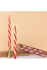 Red Stripe Twist Candles Red Stripe Twist Candles