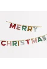 Merry Christmas Velvet Pennant Garland Merry Christmas Velvet Pennant Garland