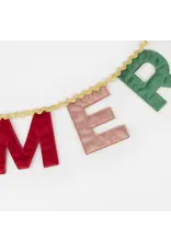 Merry Christmas Velvet Pennant Garland Merry Christmas Velvet Pennant Garland