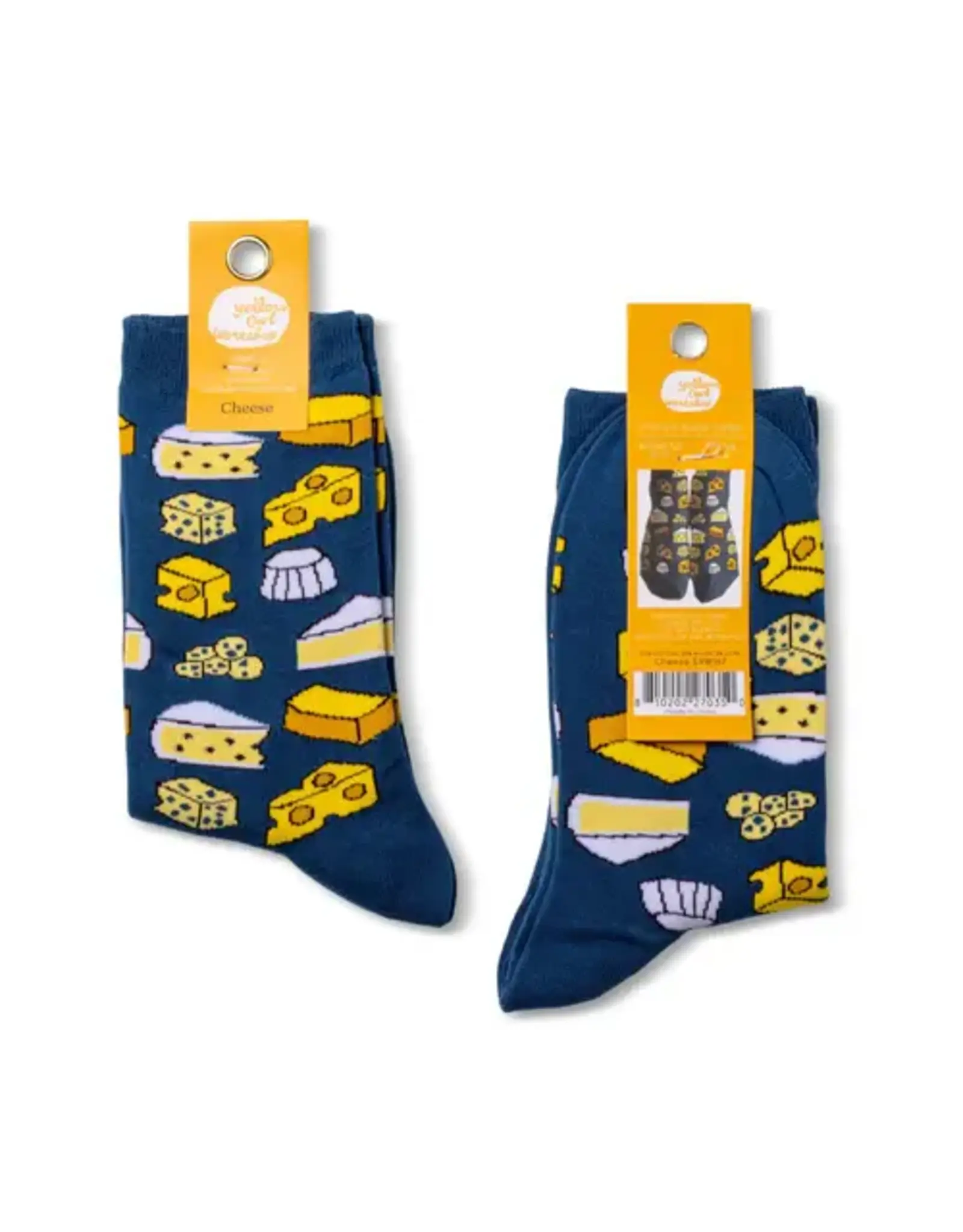 Women's Crew Socks - Cheese