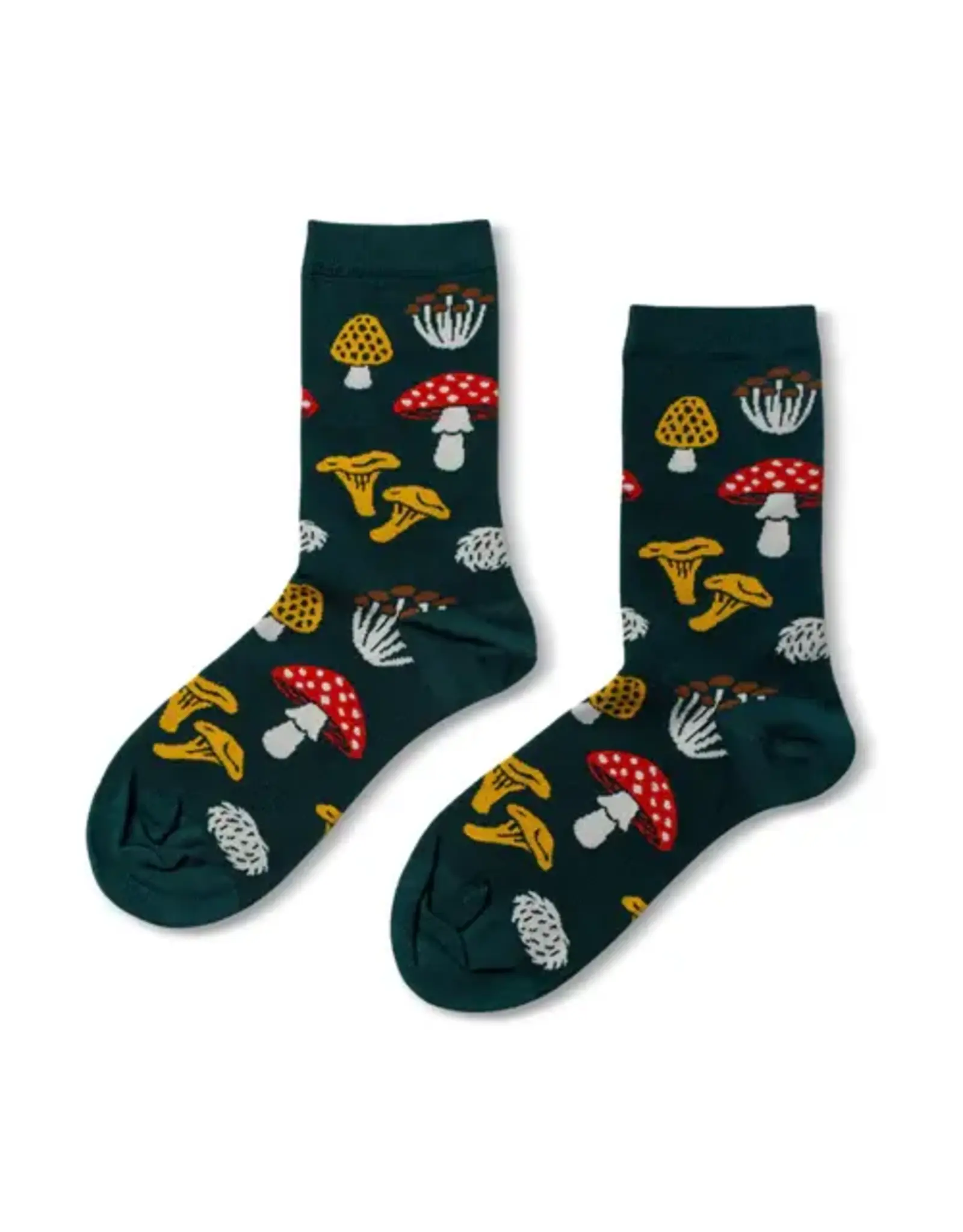 Womens Crew Socks - Forest Fungi