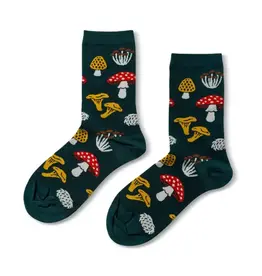 Womens Crew Socks - Forest Fungi