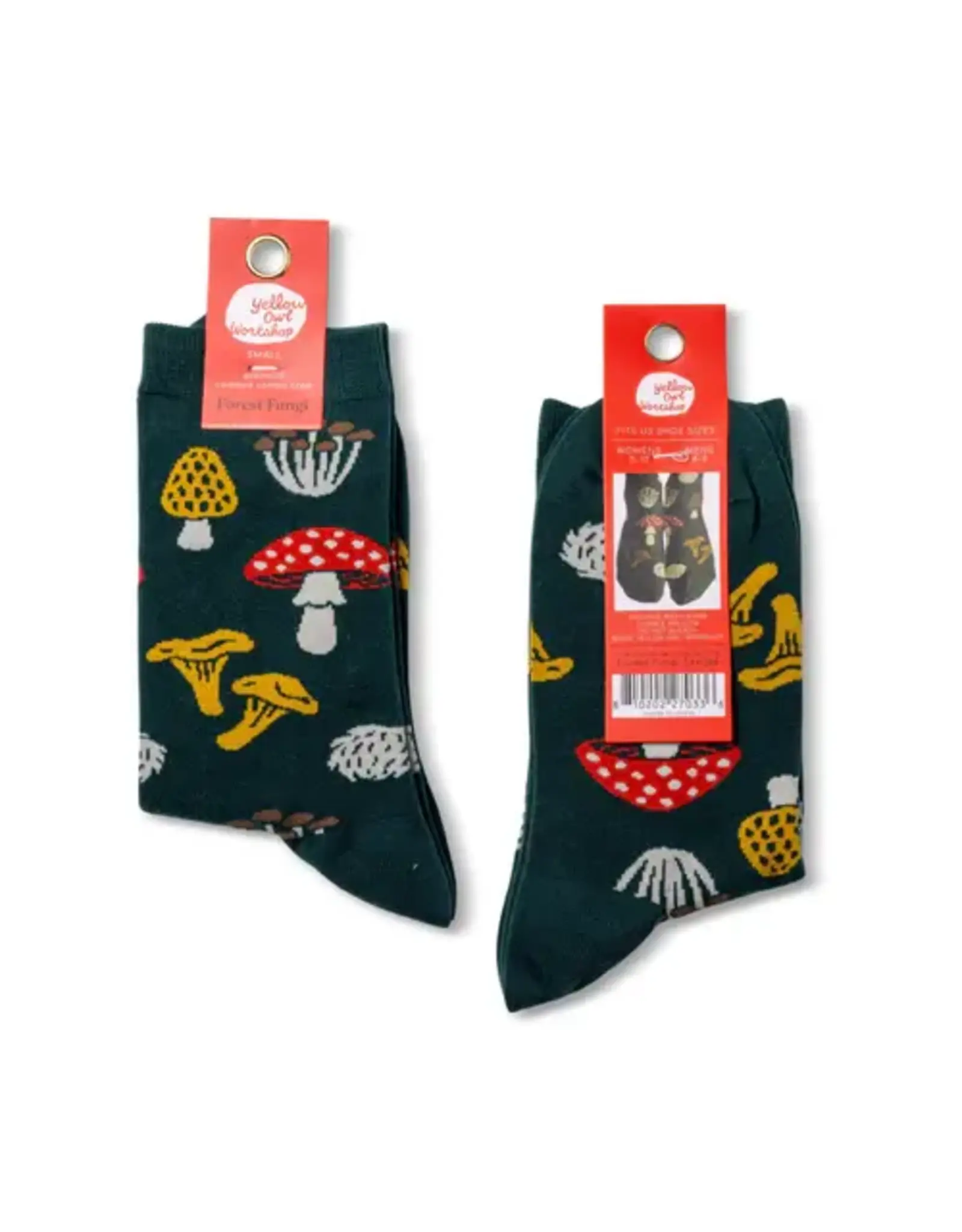 Womens Crew Socks - Forest Fungi