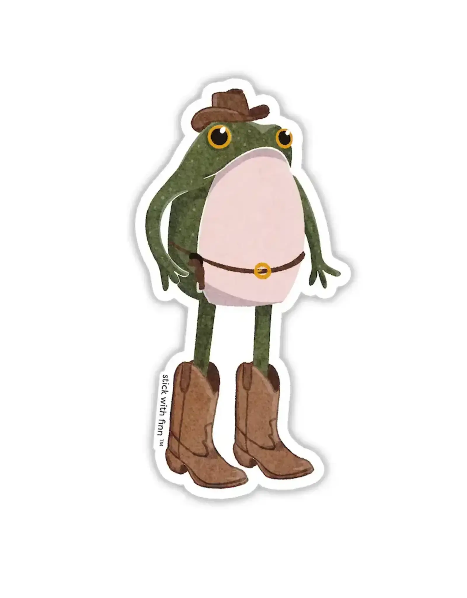 Stick With Finn Cowboy Frogson Frog Sticker
