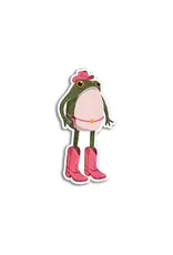 Stick With Finn Cowgirl Frog Sticker