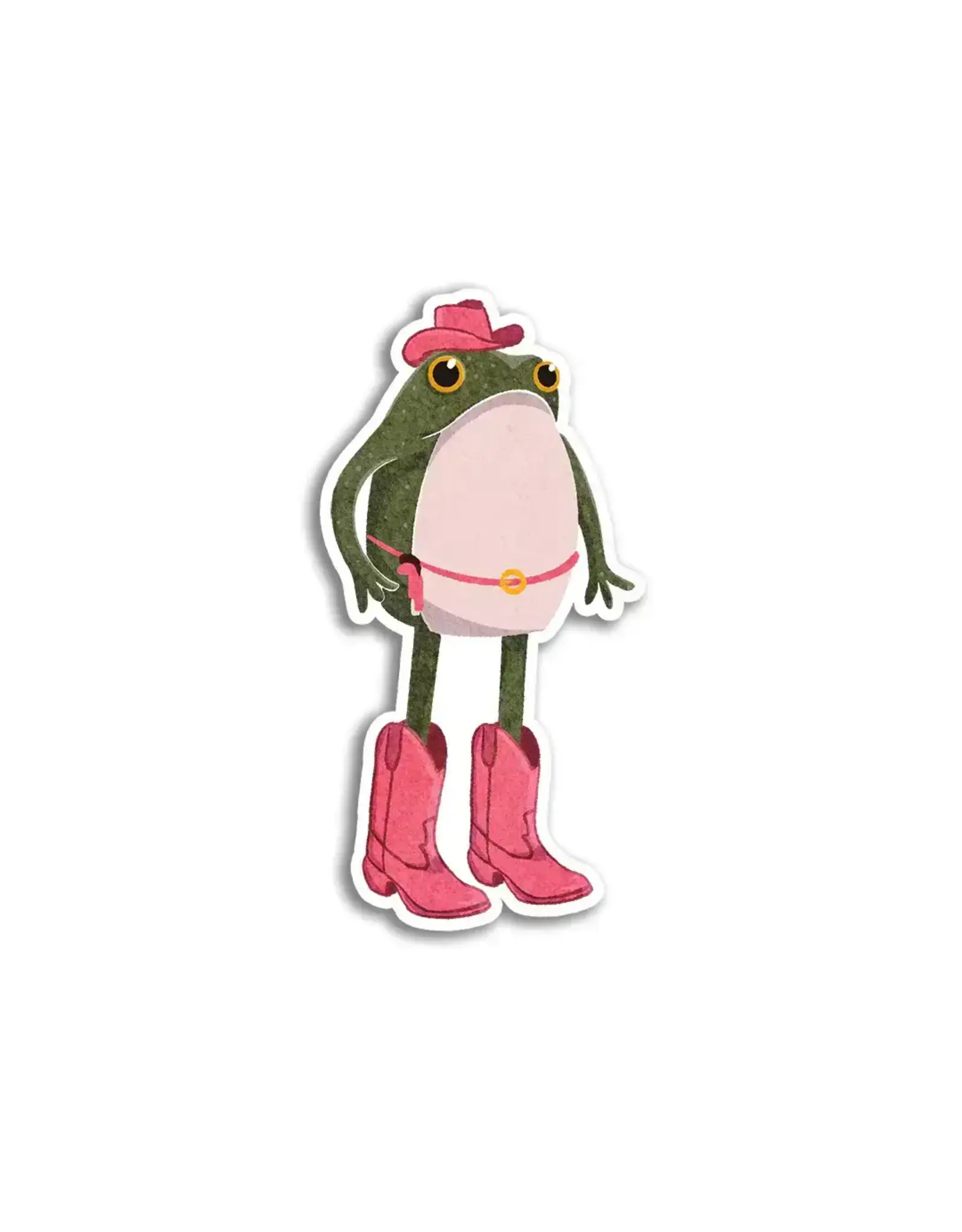 Stick With Finn Cowgirl Frog Sticker