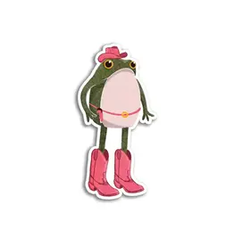 Stick With Finn Cowgirl Frog Sticker