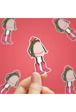 Stick With Finn Cowgirl Frog Sticker