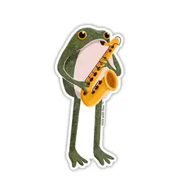 Stick With Finn Saxophone Frogson Frog Sticker