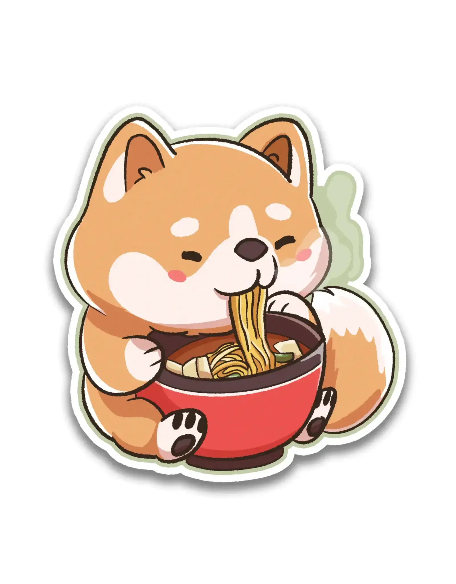 Stick With Finn Shiba Inu Ramen Sticker