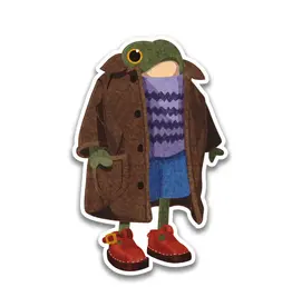 Stick With Finn Well Dressed Frog Sticker