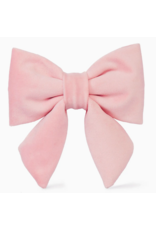 Blush Pink Velvet Lady Dog Bow