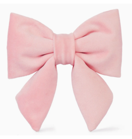 Blush Pink Velvet Lady Dog Bow