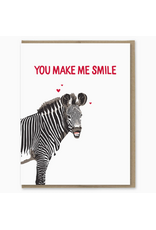 Modern Printed Matter You Make Me Smile Love Card