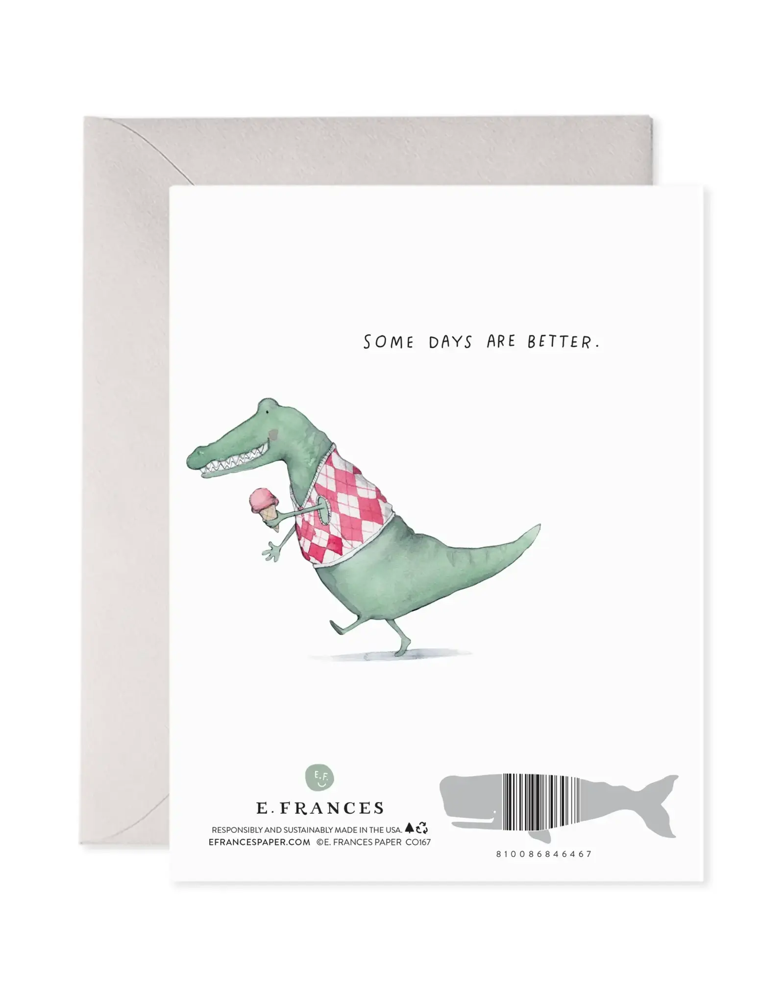E. Frances Alligator Hard Day Card