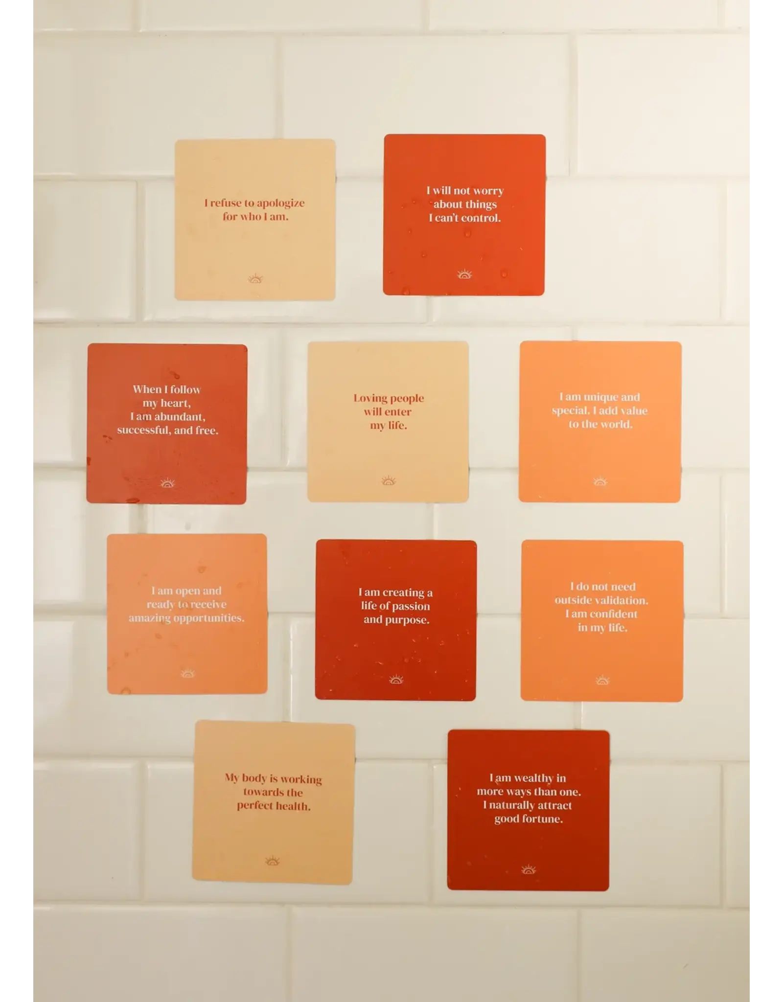 JaxKelly Shower Affirmation Cards - Positivity