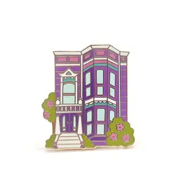 Brenna Daugherty Illustration San Francisco Purple House Pin
