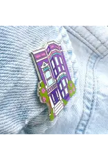 Brenna Daugherty Illustration San Francisco Purple House Pin