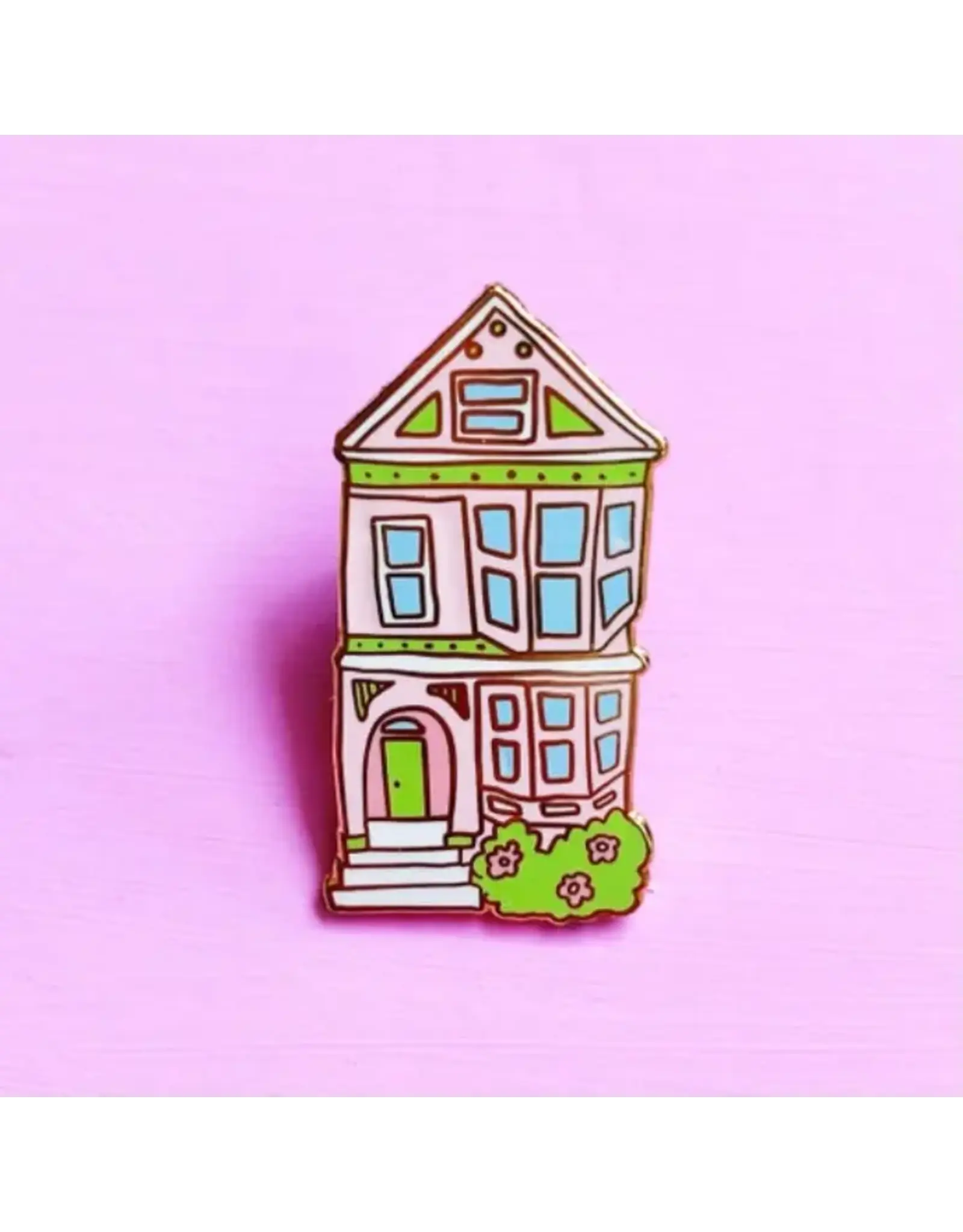Brenna Daugherty Illustration San Francisco Pink House Pin
