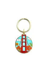 Brenna Daugherty Illustration San Francisco Golden Gate Bridge Keychain