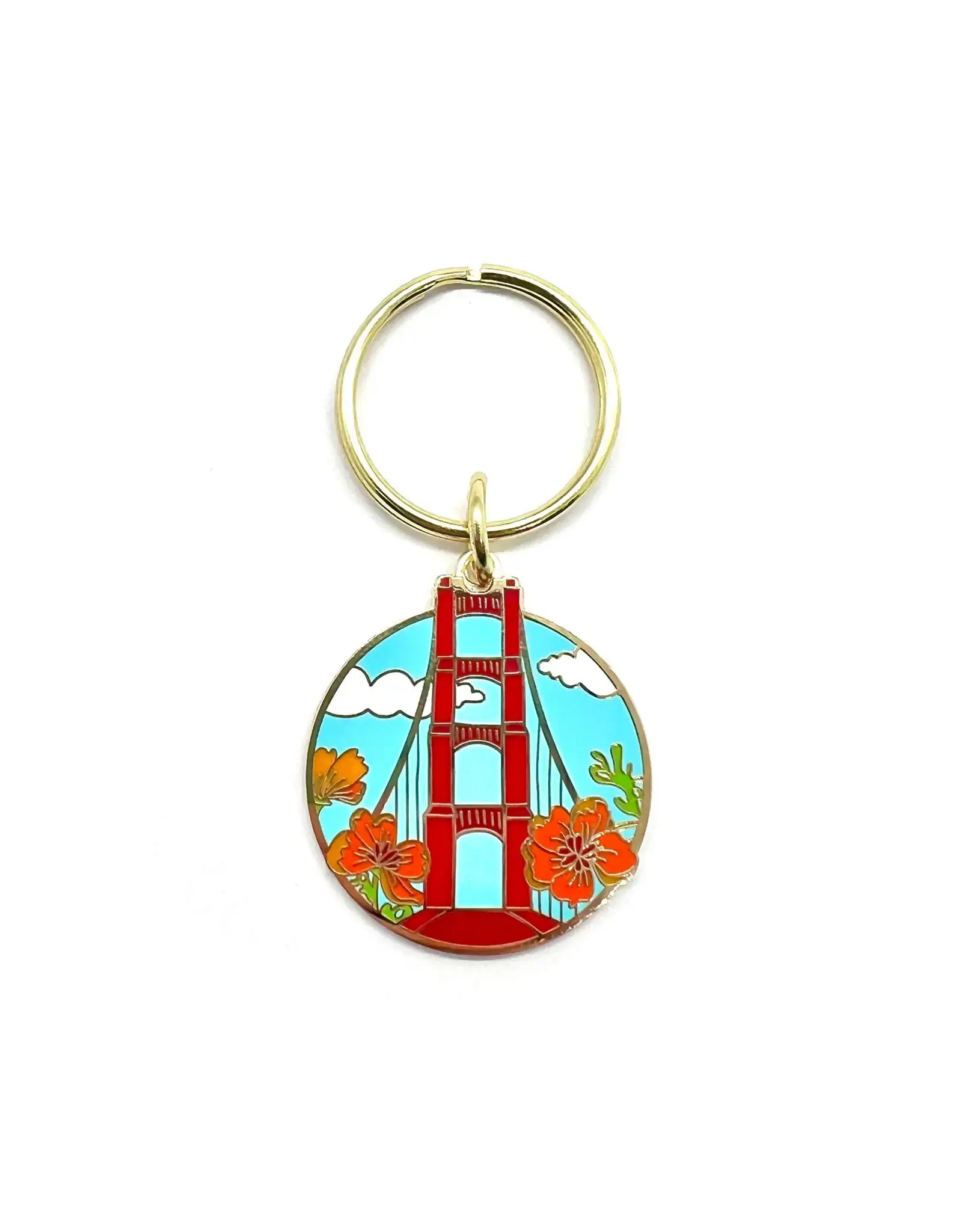 Brenna Daugherty Illustration San Francisco Golden Gate Bridge Keychain