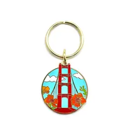 Brenna Daugherty Illustration San Francisco Golden Gate Bridge Keychain