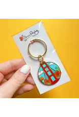 Brenna Daugherty Illustration San Francisco Golden Gate Bridge Keychain