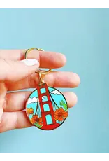 Brenna Daugherty Illustration San Francisco Golden Gate Bridge Keychain