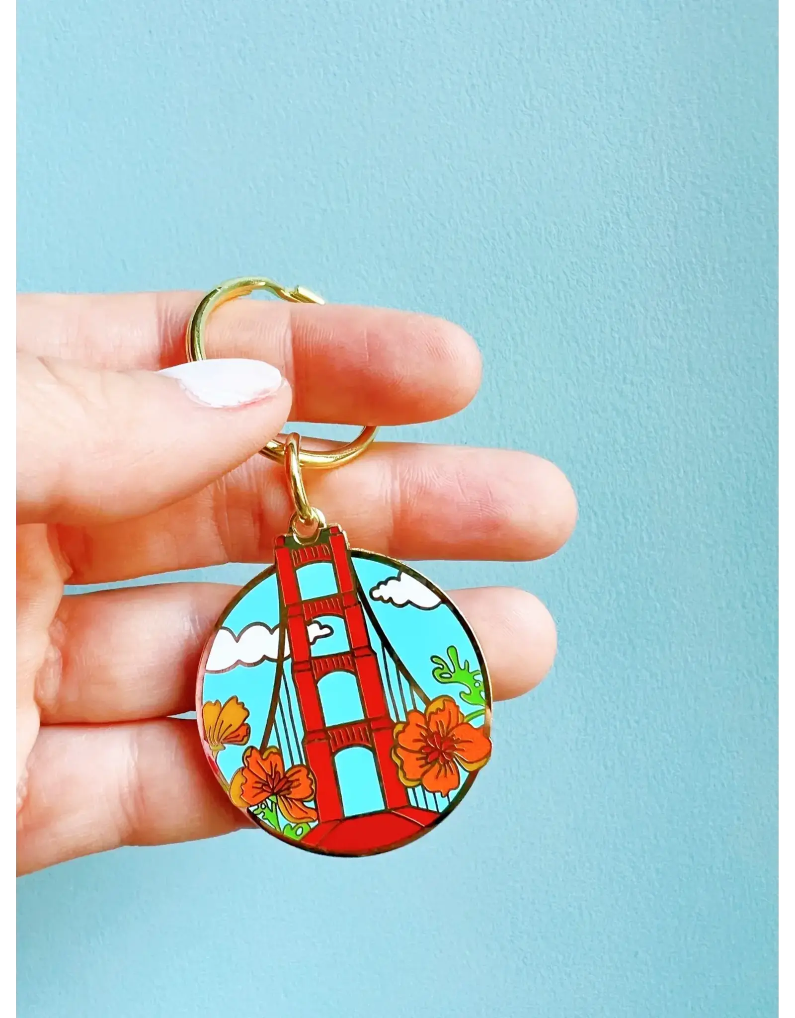Brenna Daugherty Illustration San Francisco Golden Gate Bridge Keychain