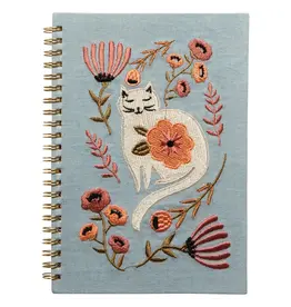 Embroidered Notebook Catbloom