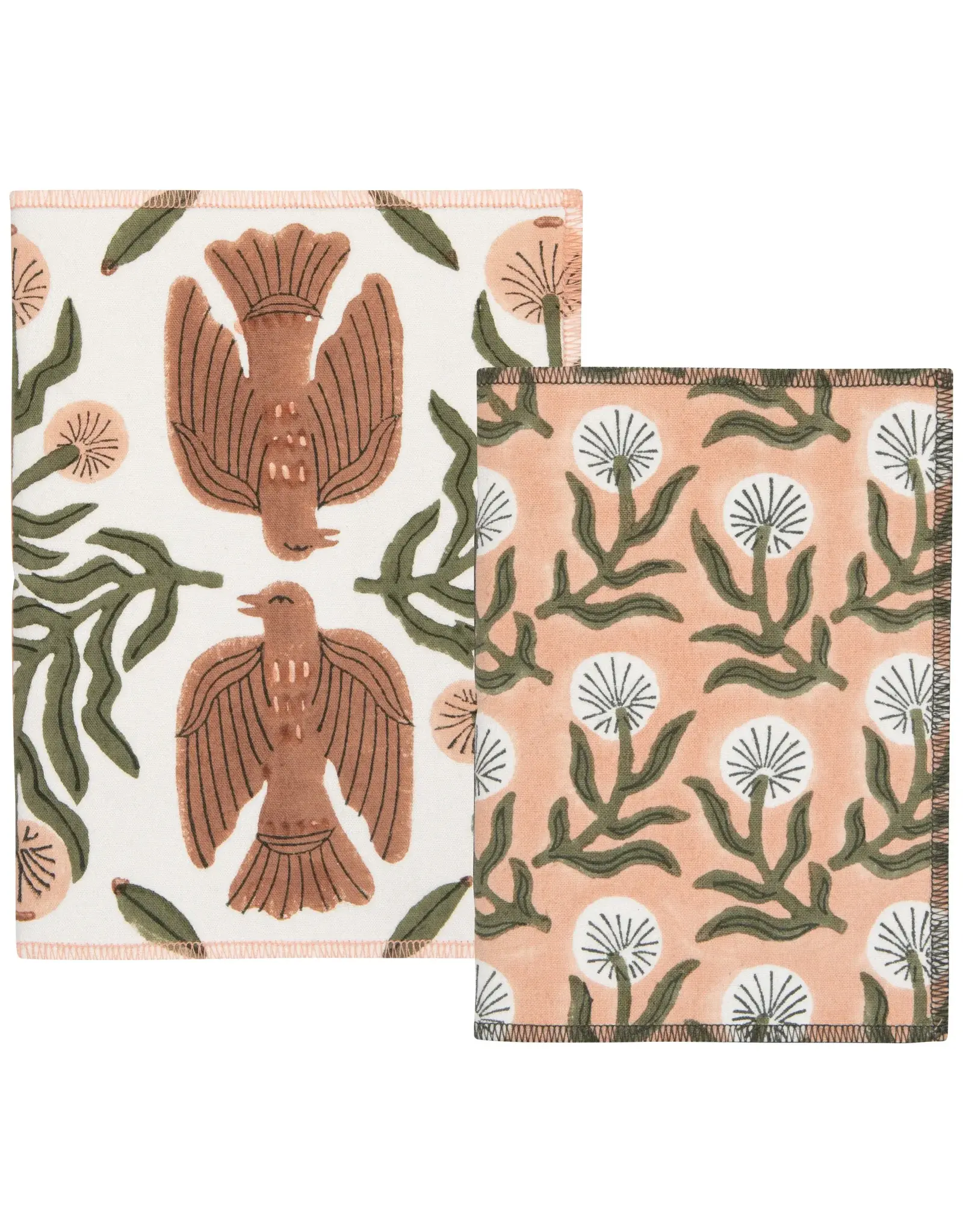 Block Print Notebooks Set of 2 - Peregrine