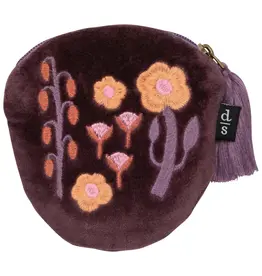 Embroidered Coin Purse Petal Power