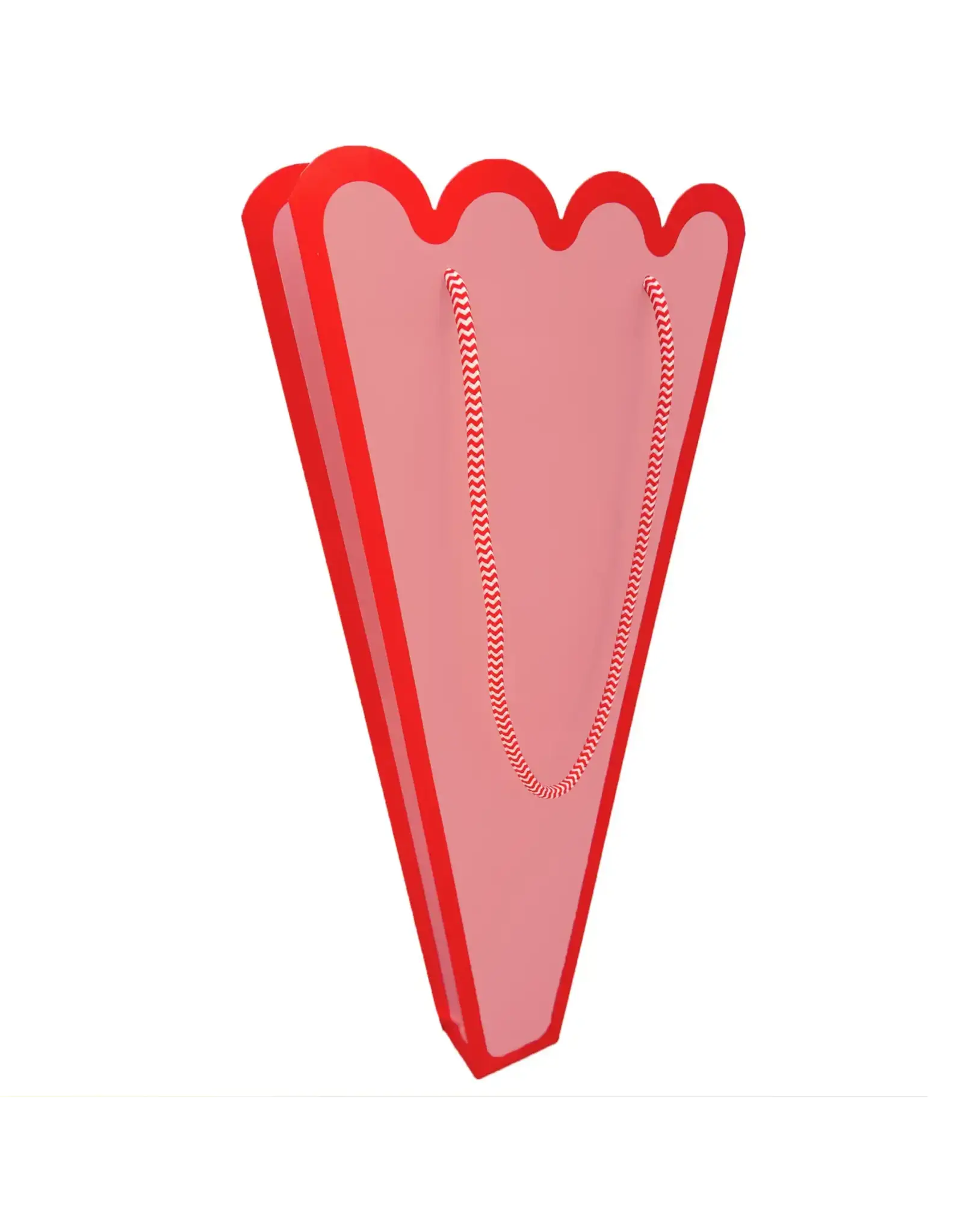 Red/Pink Scallop Bouquet Gift Bag