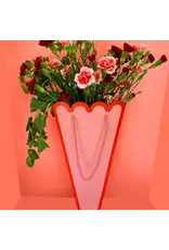 Red/Pink Scallop Bouquet Gift Bag