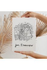 By Aleisha San Francisco Neighborhood Map Print