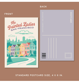 By Aleisha San Francisco Painted Ladies Retro Postcard