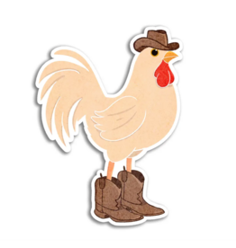 Stick With Finn Cowboy Chicken Sticker