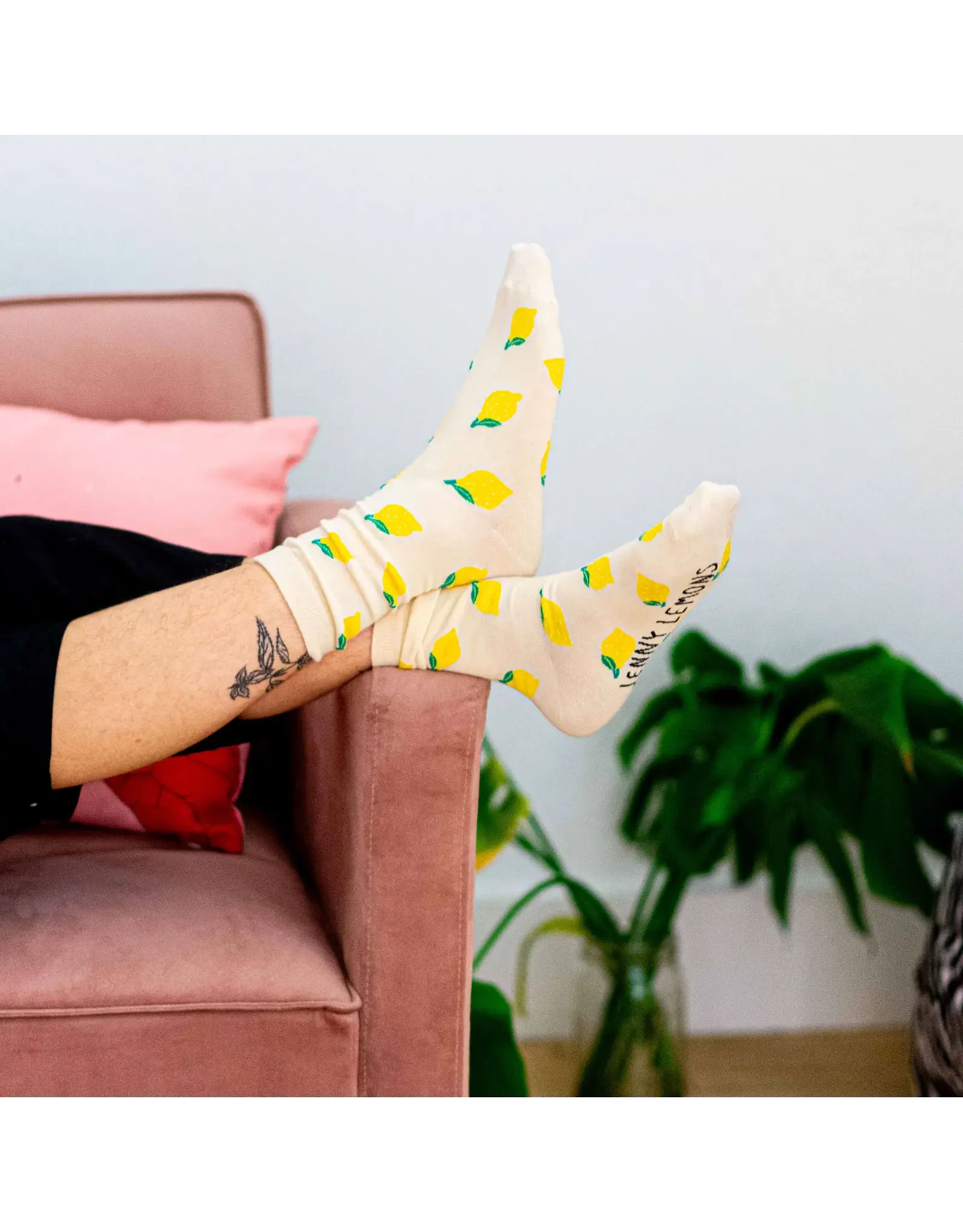 Jenny Lemons Lemon Crew Socks
