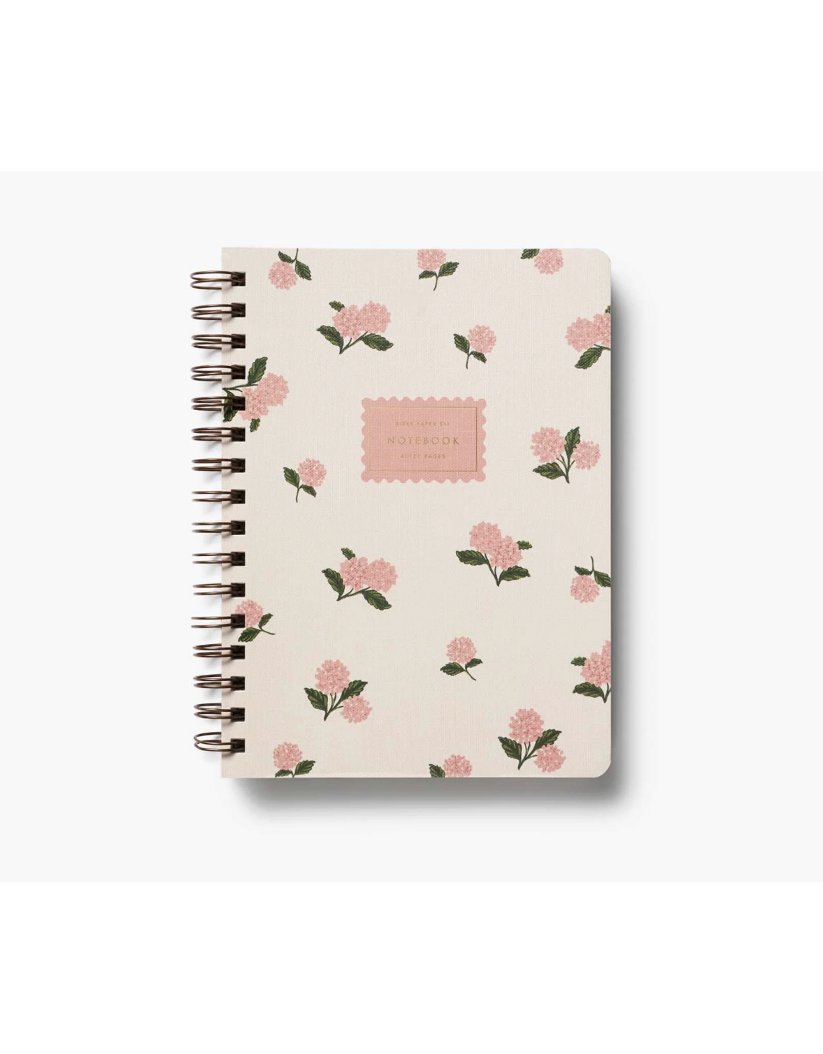 Rifle Paper Pink Hydrangea Spiral Notebook
