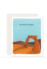 Slightly Stationery You Rock My World Card