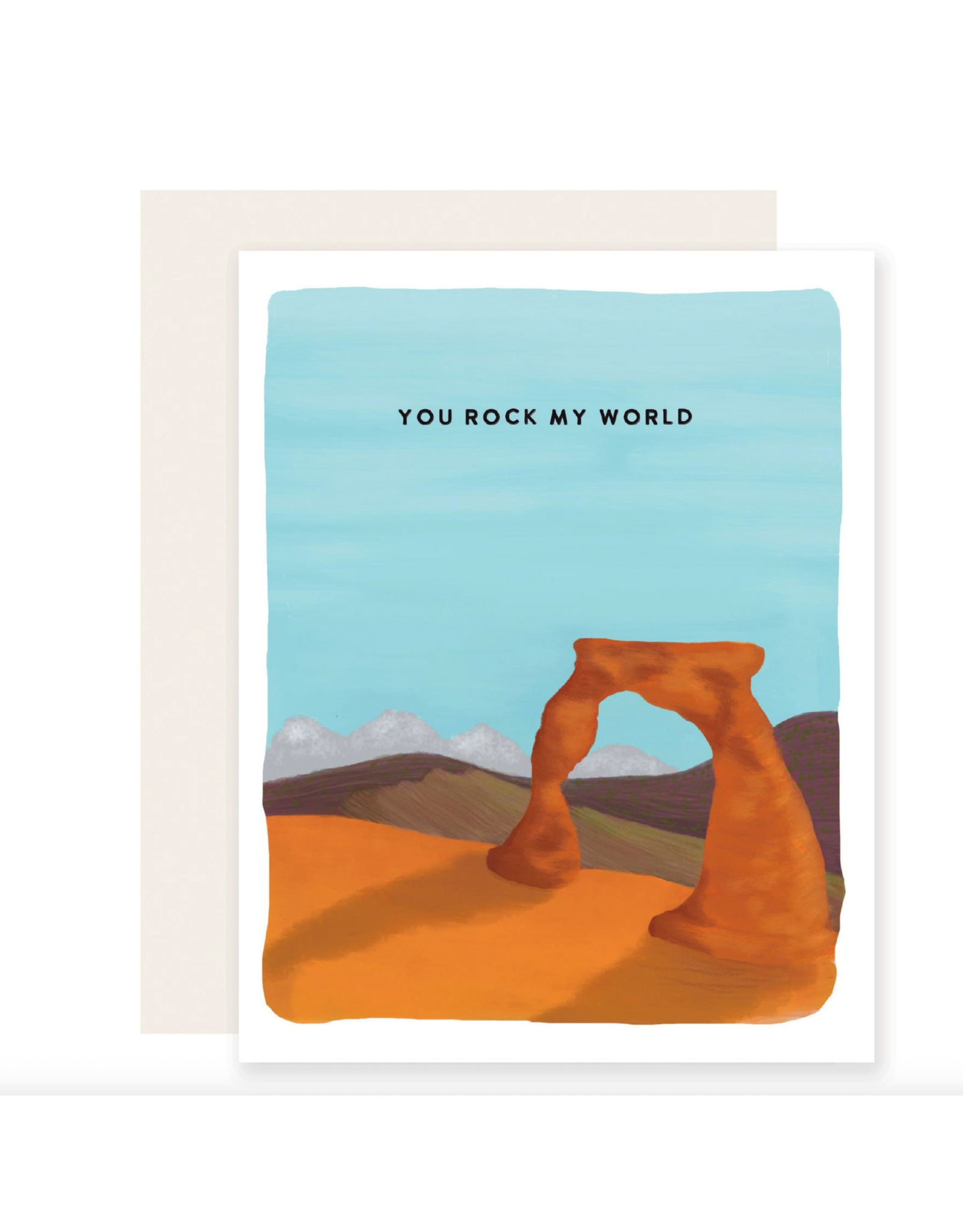 Slightly Stationery You Rock My World Card